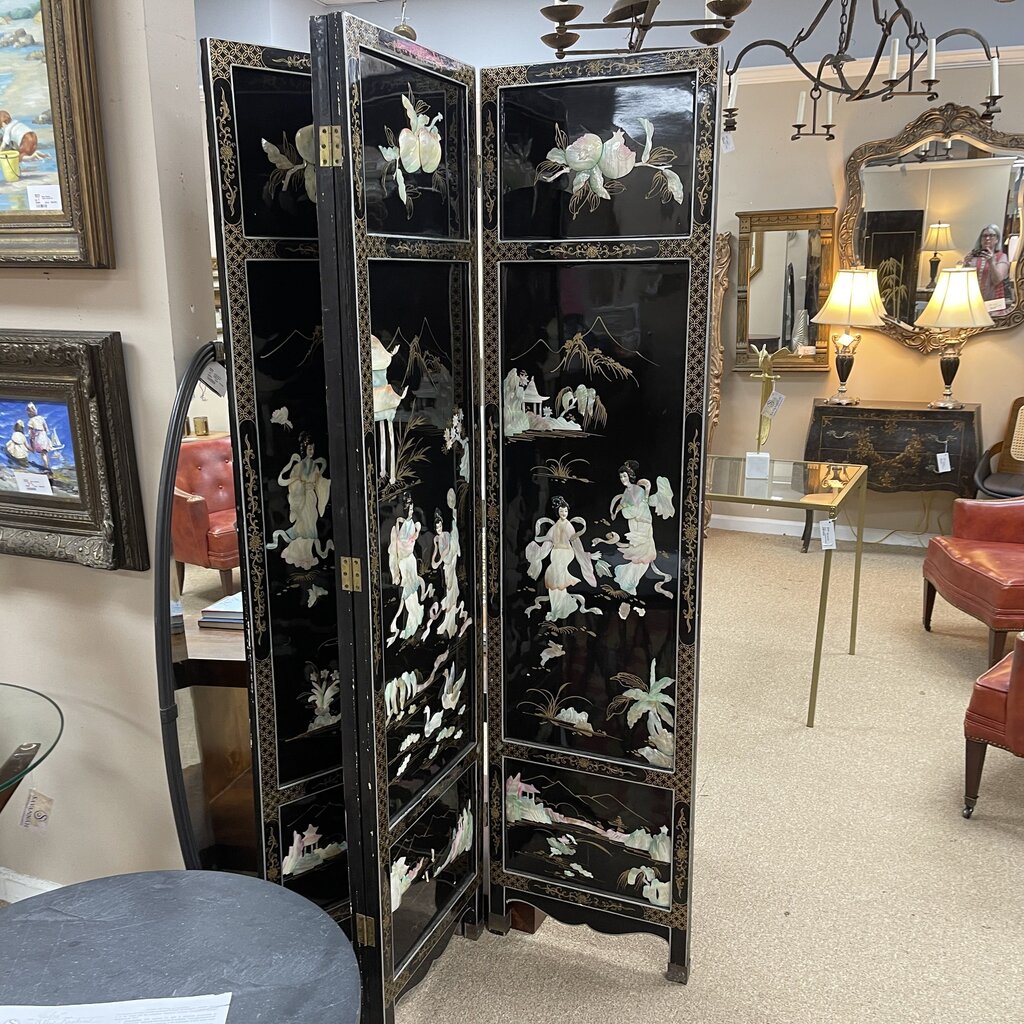4-Panel Asian Room Screen Divider
