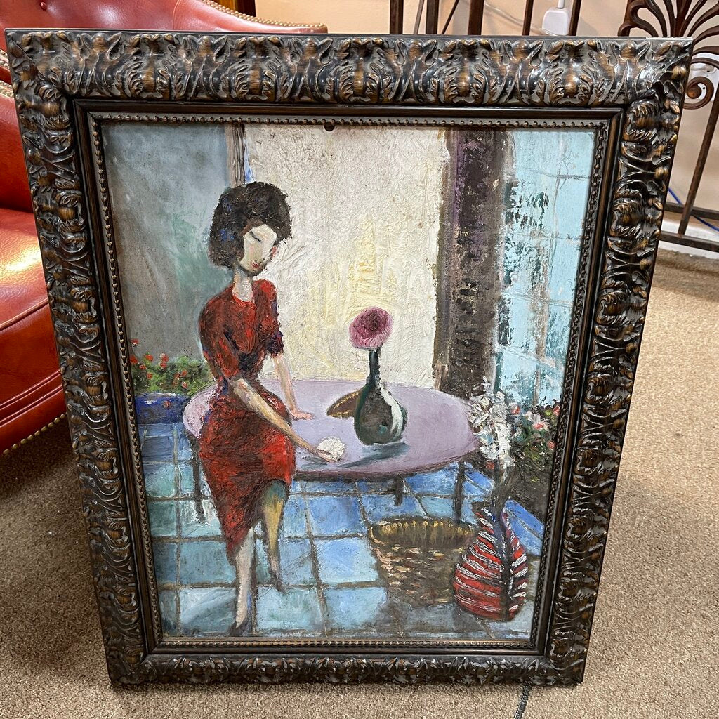 Girl in Cafe Oil