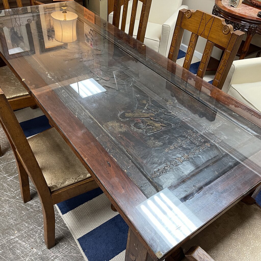 Antique Chinese Monastery Door Dining Table