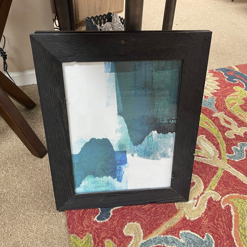 Rustic Framed Green Abstract Print