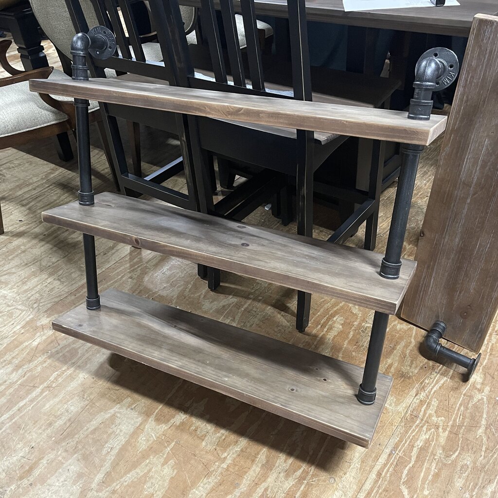 Industrial Pipe 3-Shelf Wall Shelf