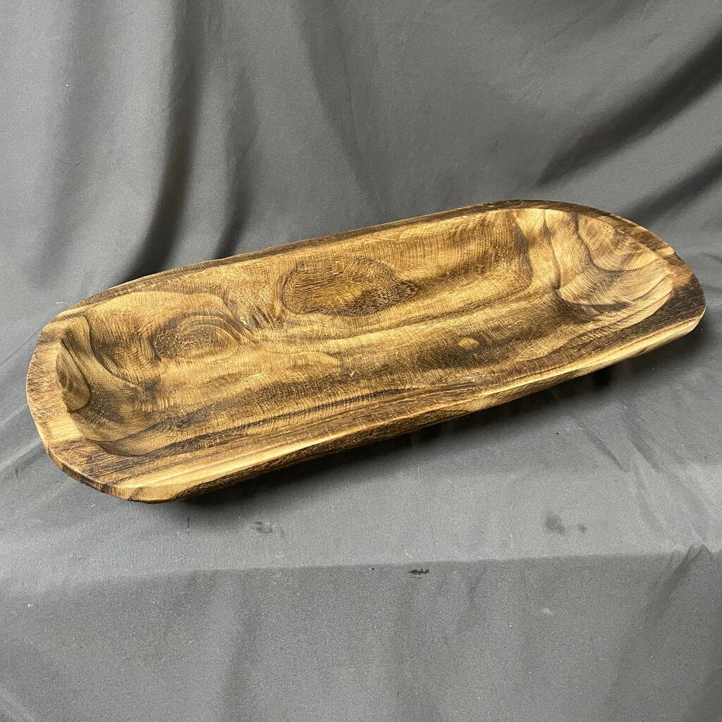 Carved Wood Farmhouse Bowl