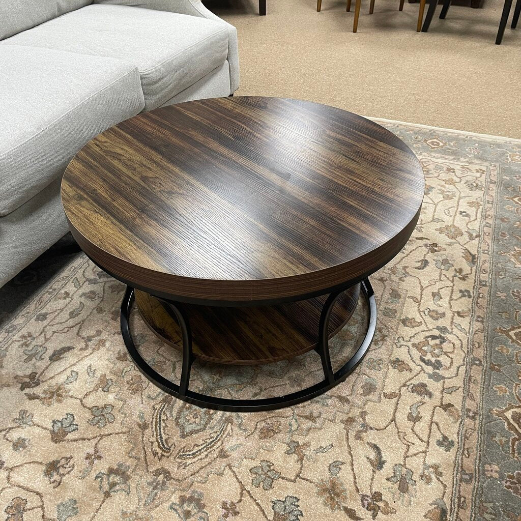 Round Industrial Style Coffee Table