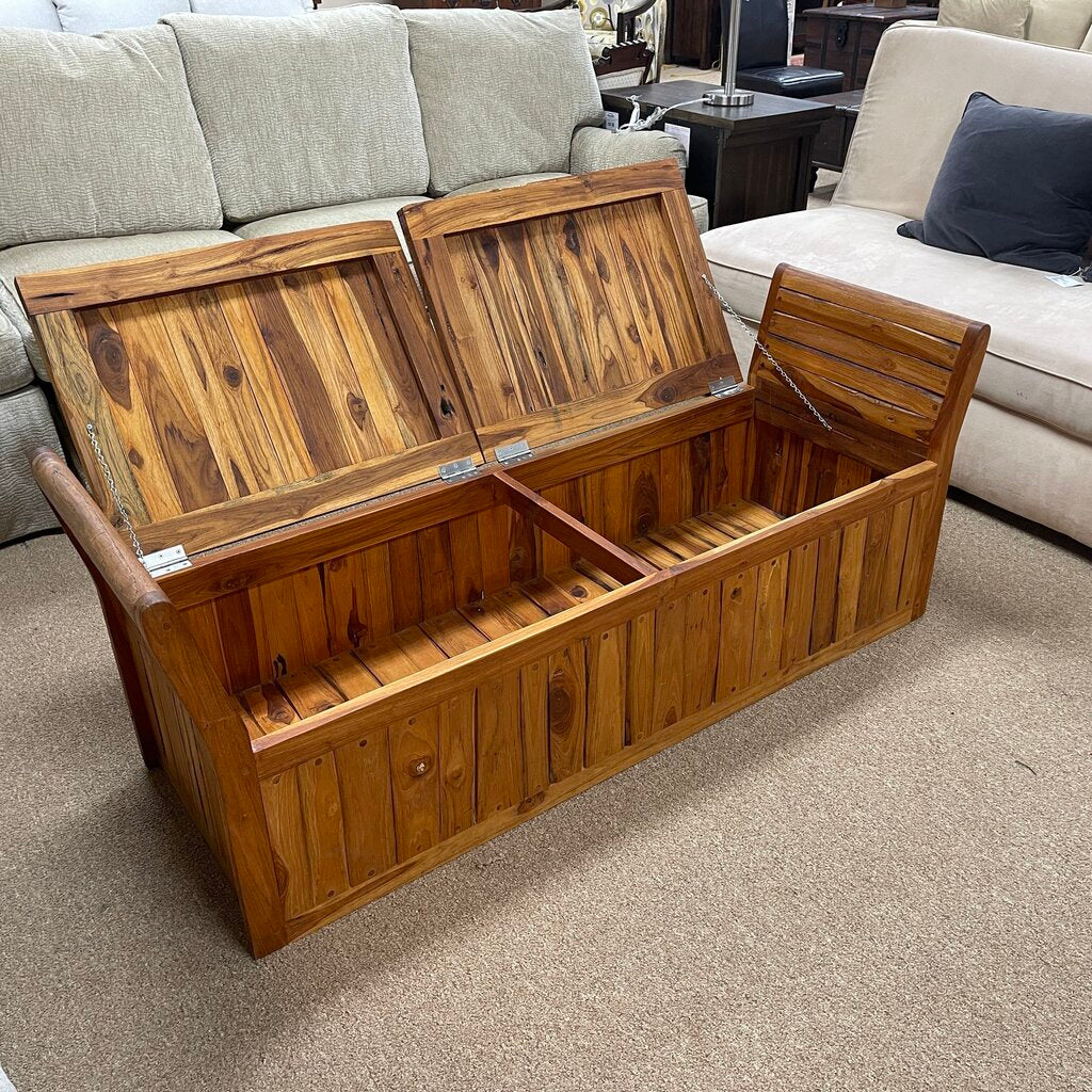 Teak Garden Storage Bench
