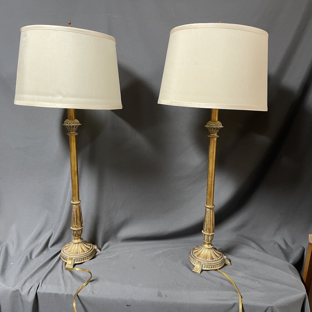 Pair Gold Buffet Lamps