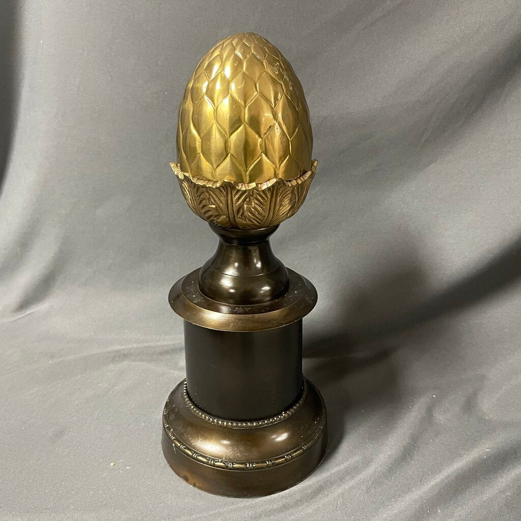 Brass Acorn Motif Obelisk
