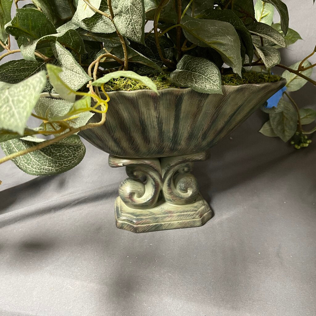 Faux Greenery in Urn Style Planter
