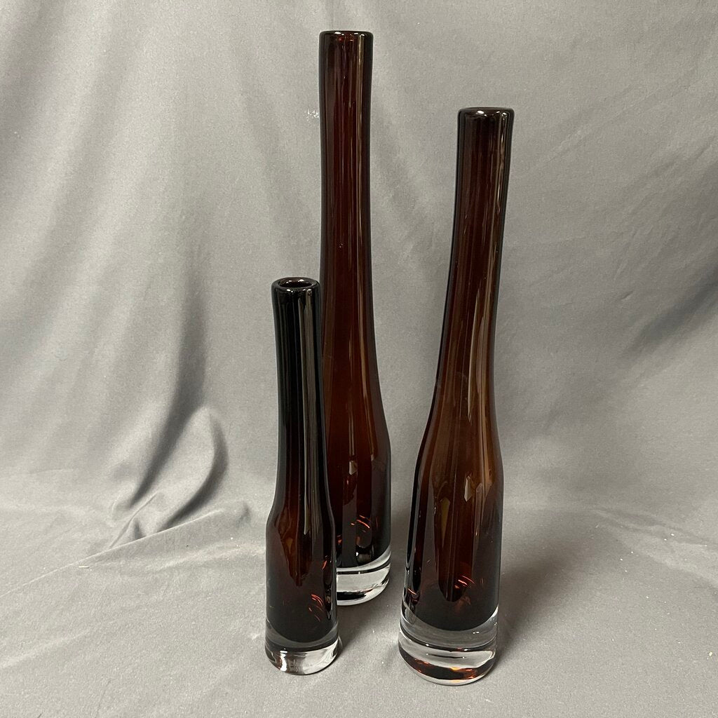 Set/3 Art Glass Vases