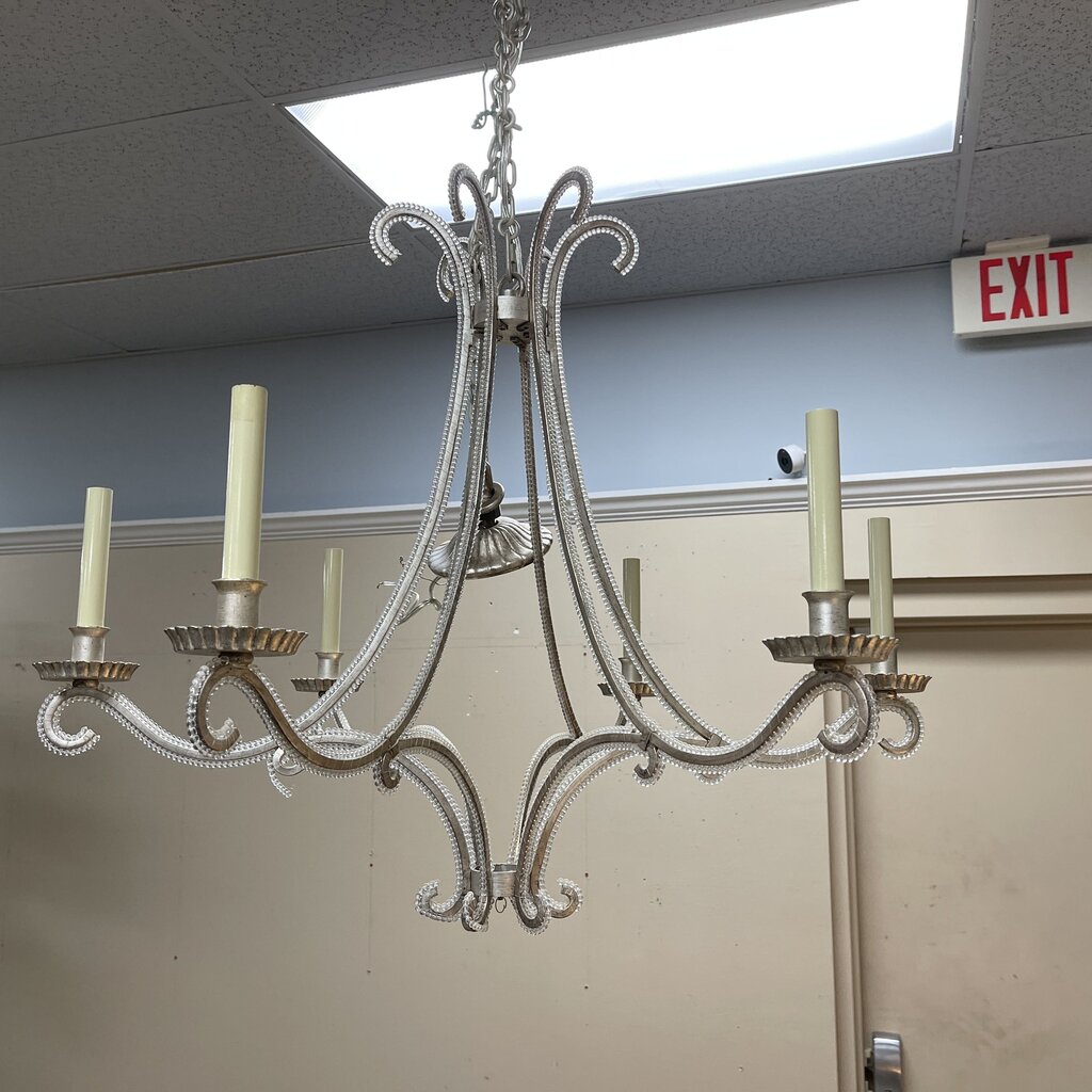 Beaded Metal Chandelier