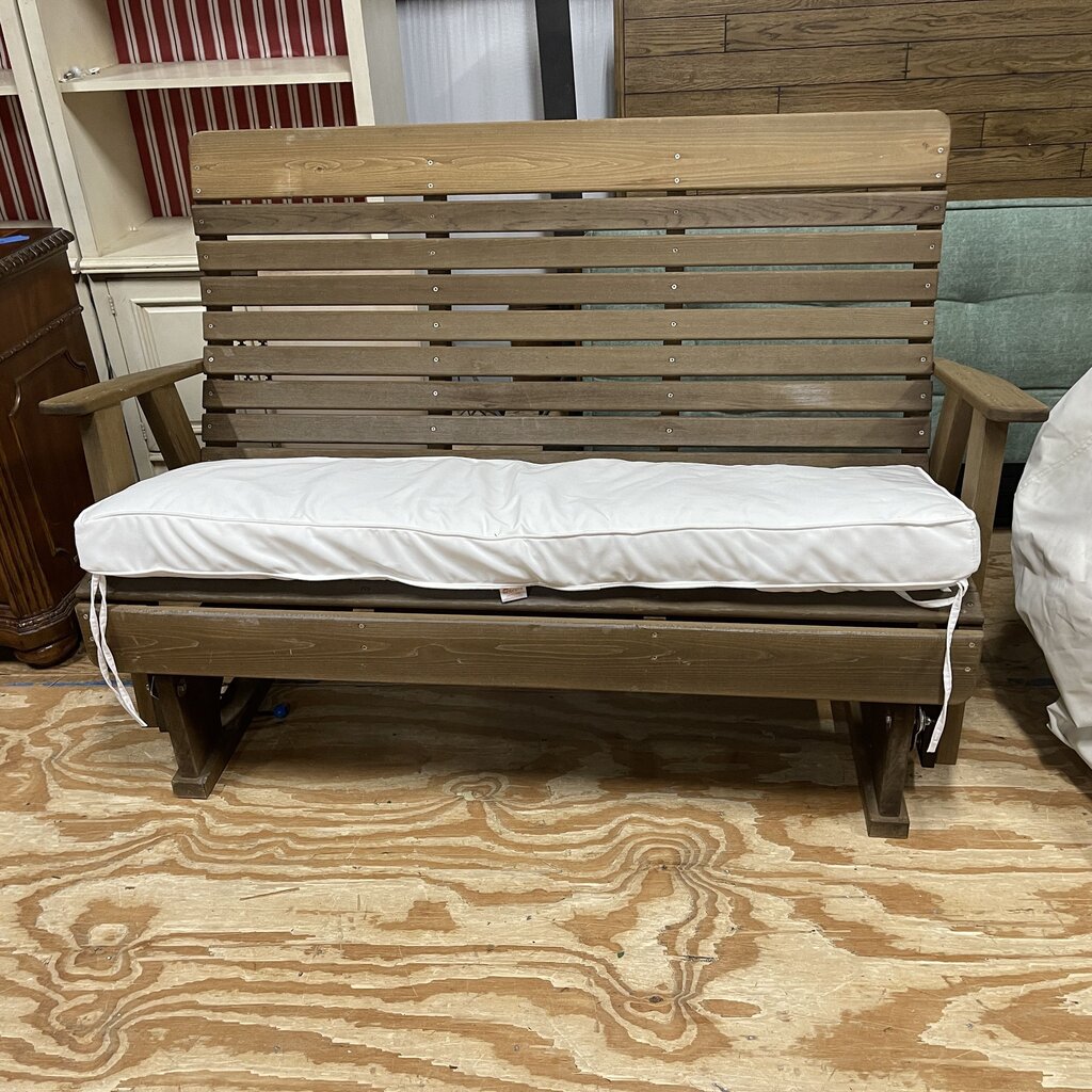 Outdoor Glider Bench w/Cushion & Cover