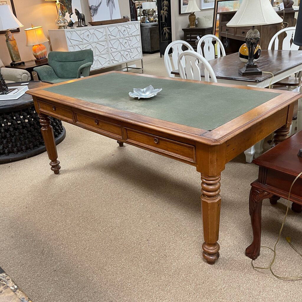 Vintage Writing Desk w/Felt Inlay