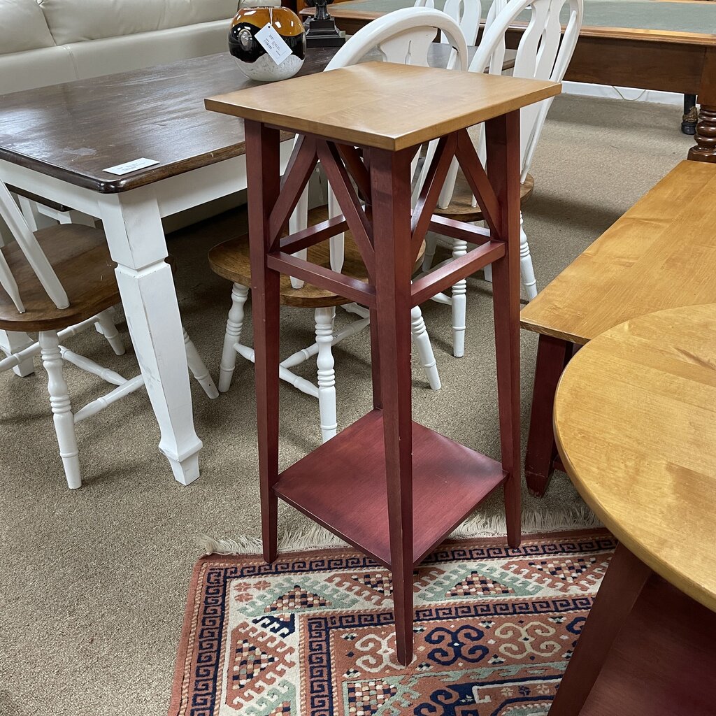 Two-Tone Wood Plant Stand
