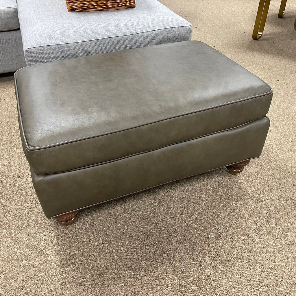 Faux Leather Ottoman