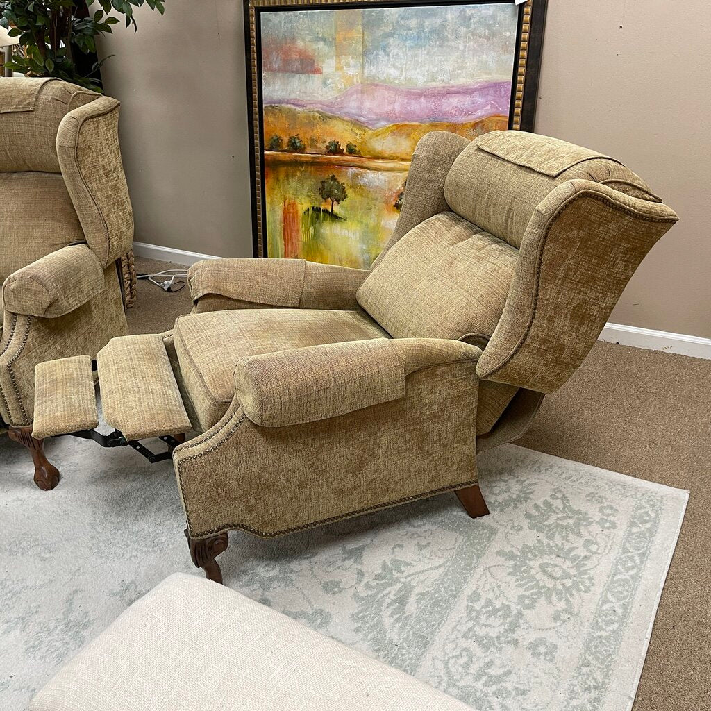 Nail Head Detail Upholstered Recliner