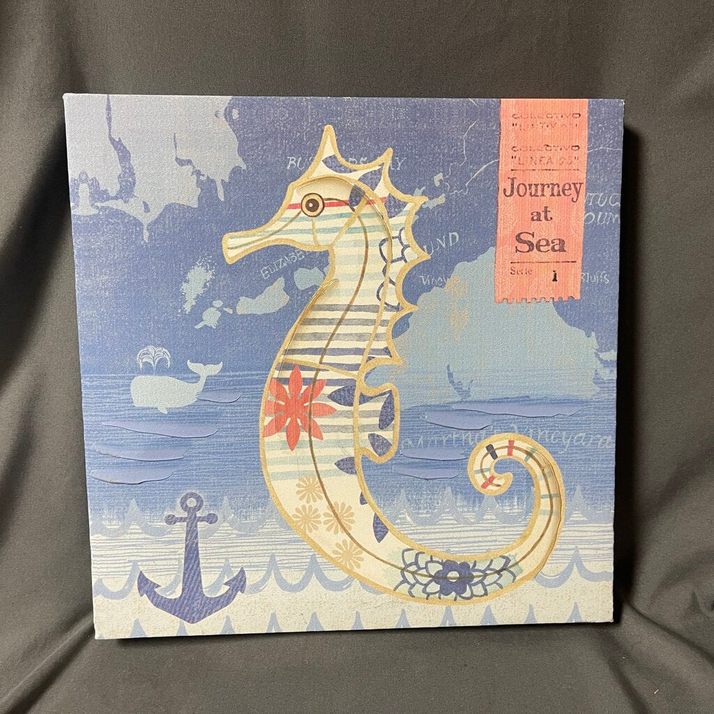 Seahorse Journey at Sea Canvas