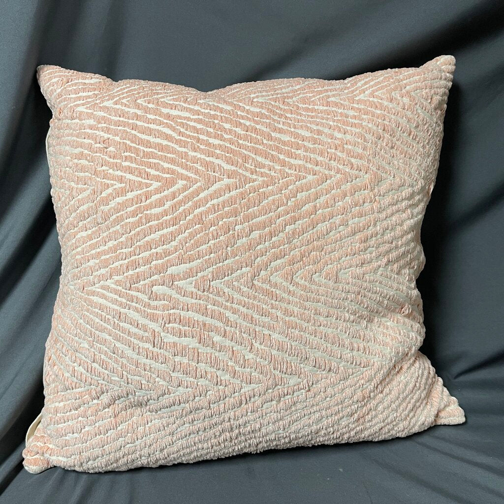 Pink + White Pillow