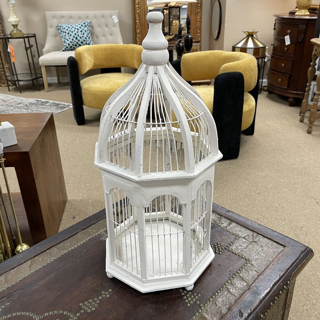 Vintage Style Painted Bird Cage