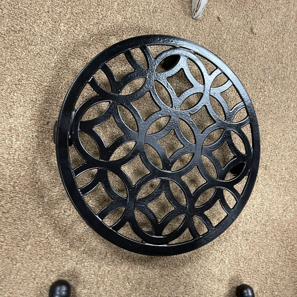 Wrought Iron Rolling Plant Caddy