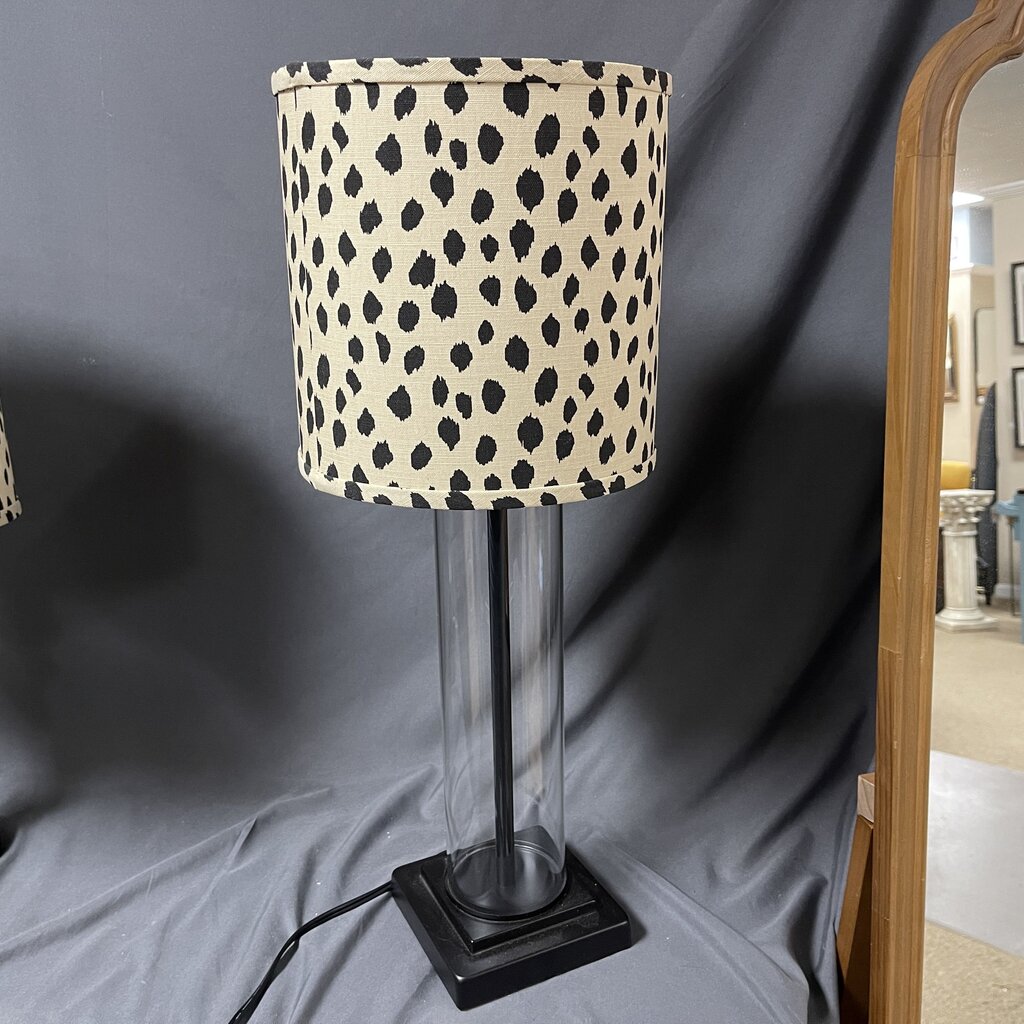 Glass Cylinder Lamp w/USB Plug