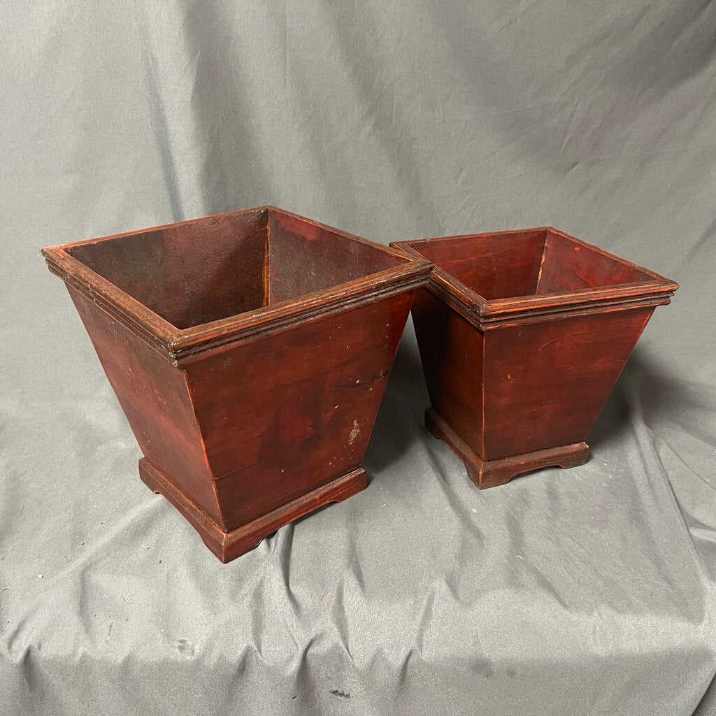 Pair Wood Planters
