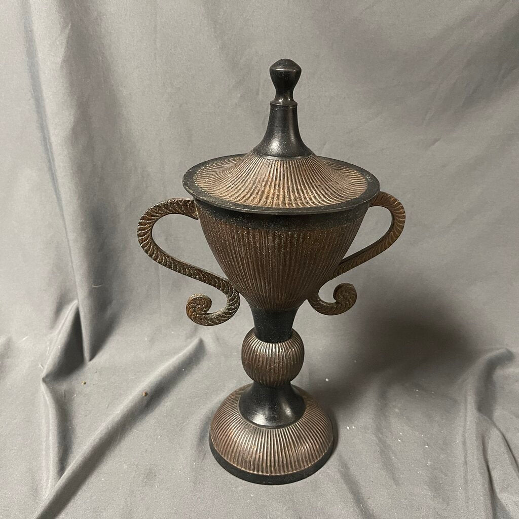 Lidded Metal Urn