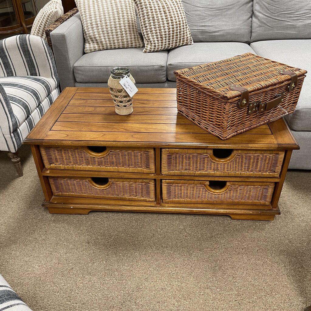 Coffee Table w/Basket Storage