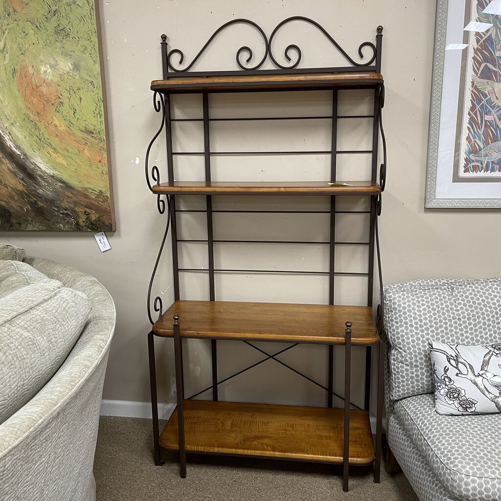 Wood + Metal Baker's Rack