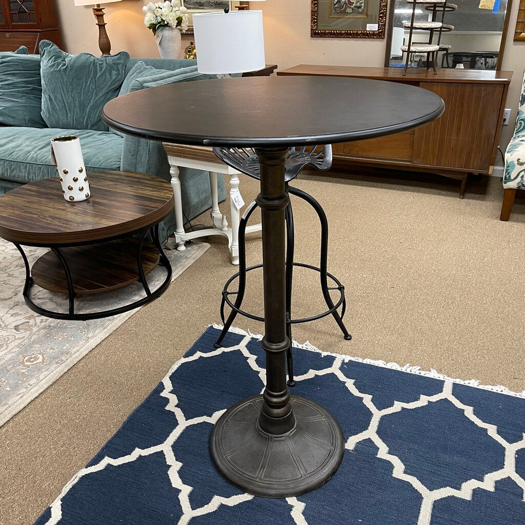Metal Bottom Pub Table