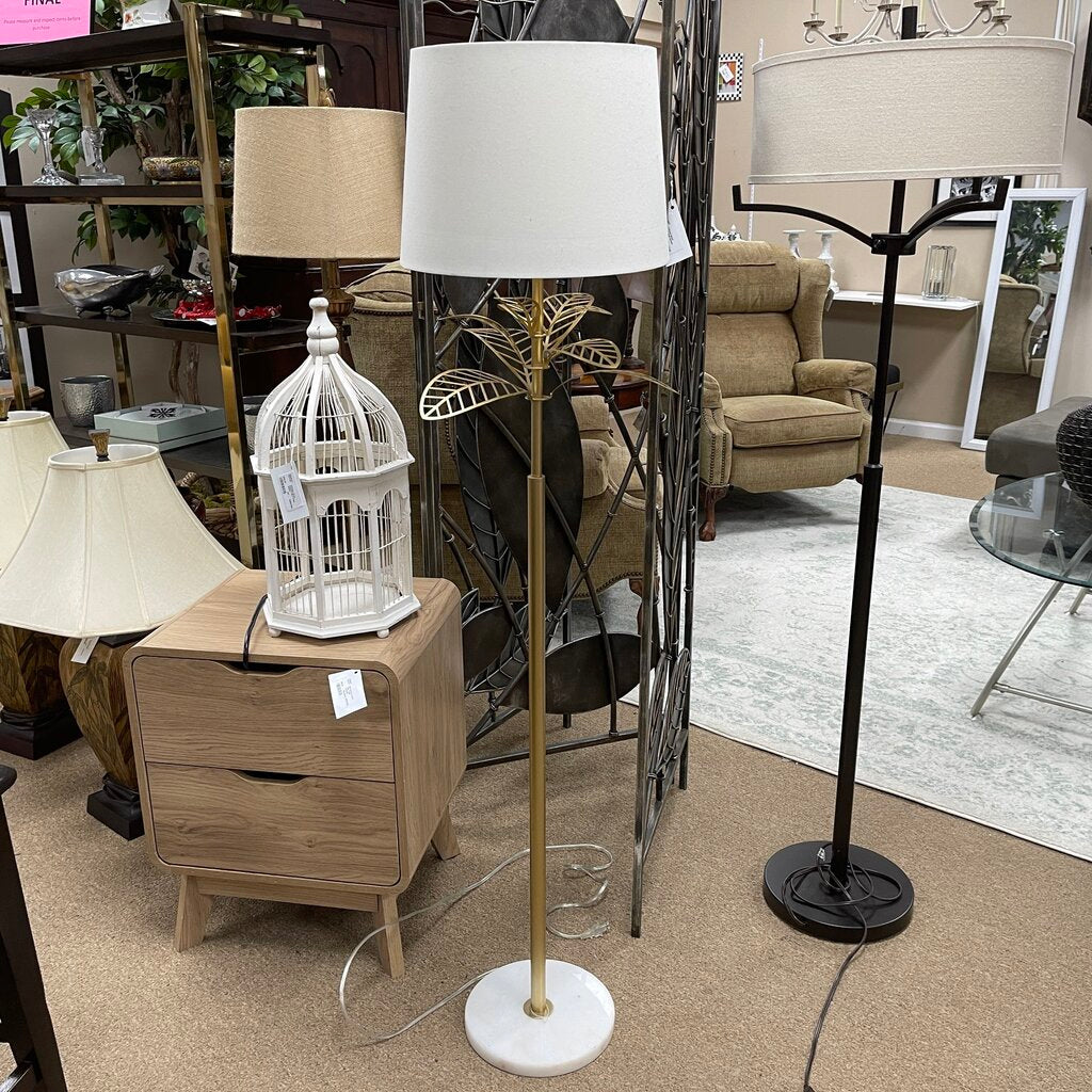 Palm Tree Floor Lamp w/Marble Base