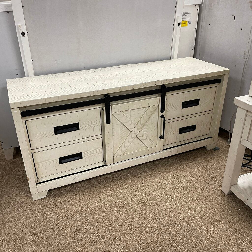 Farm Door Entertainment Console
