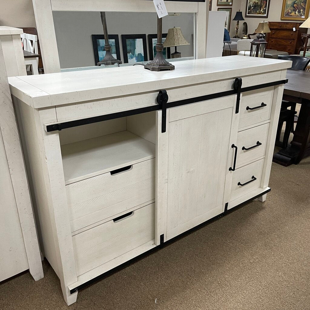Farm Door Dresser w/Mirror