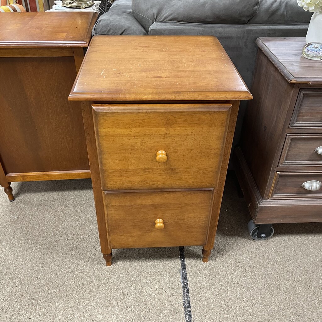 Wood 2-Drawer File Cabinet