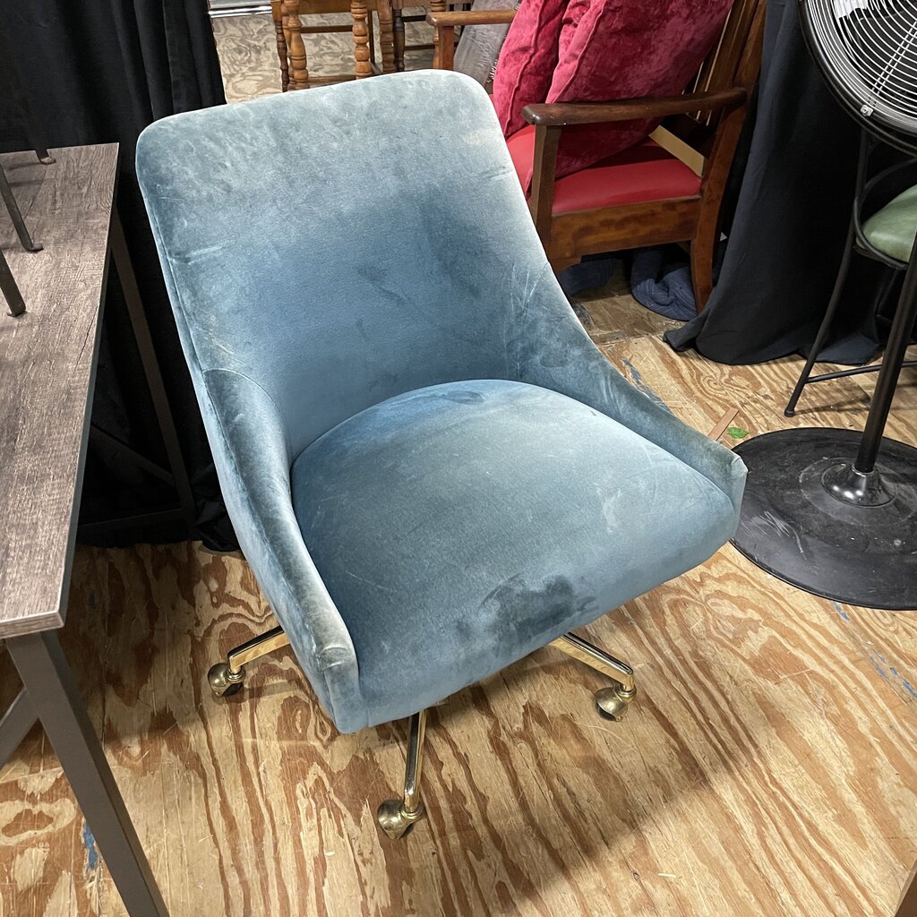 Velvet Rolling Office Chair