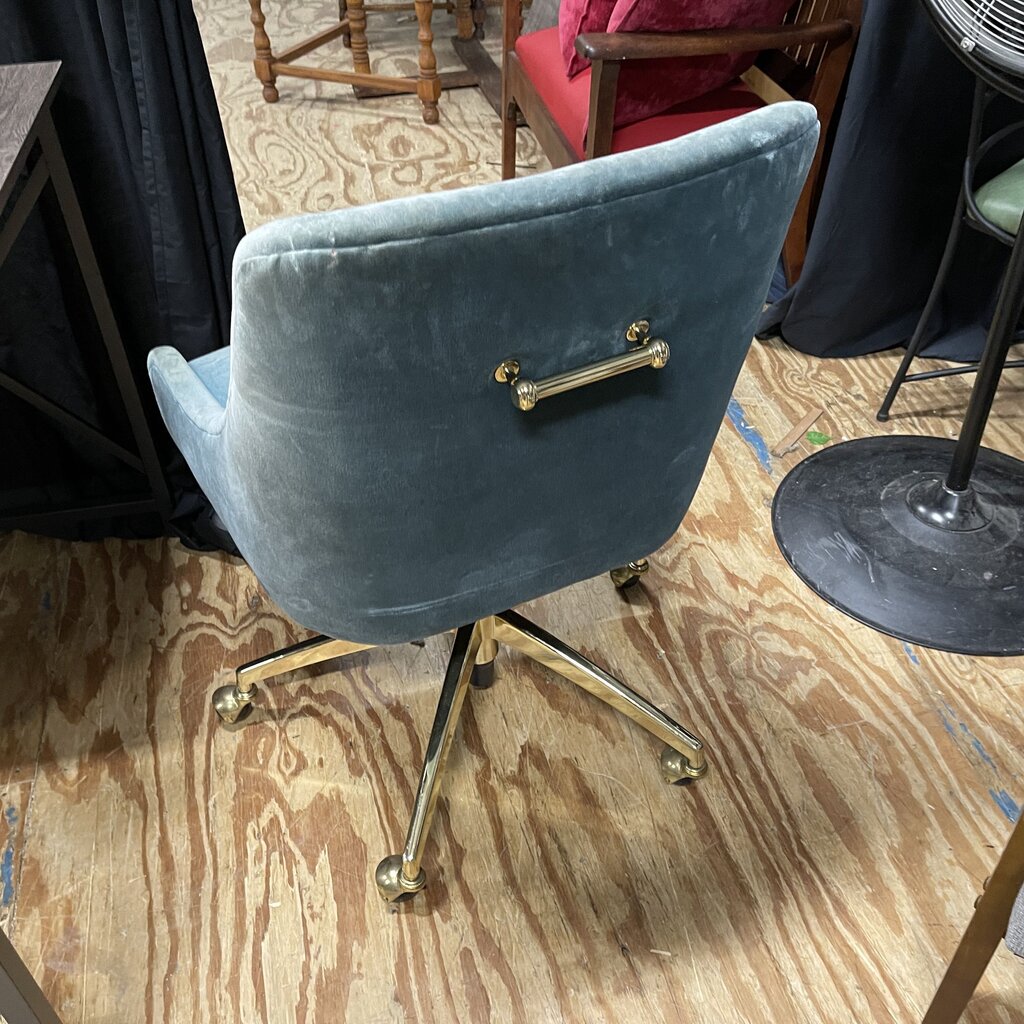 Velvet Rolling Office Chair