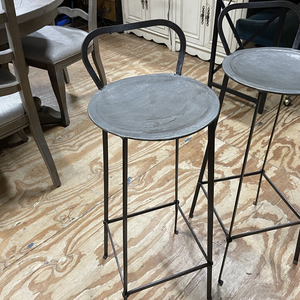 Pair Metal Stools/Plant Stands