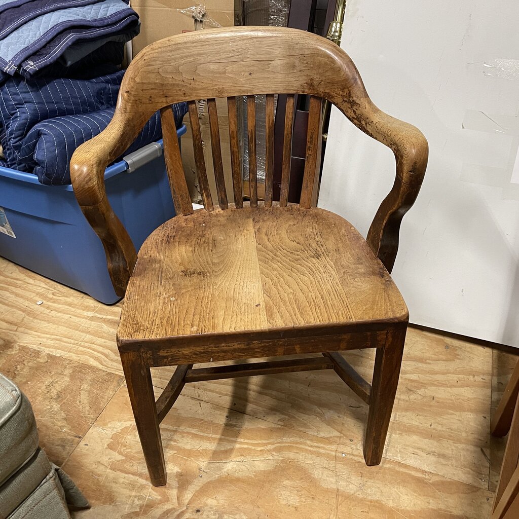 Vintage Wood Captain's Chair