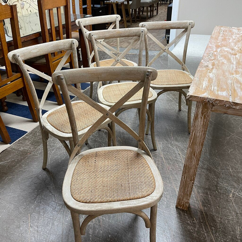 Set/5 Bentwood Armless Dining Chairs