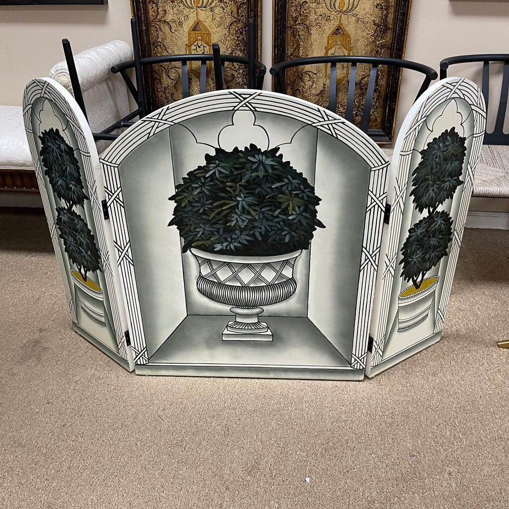 Painted Fireplace Screen