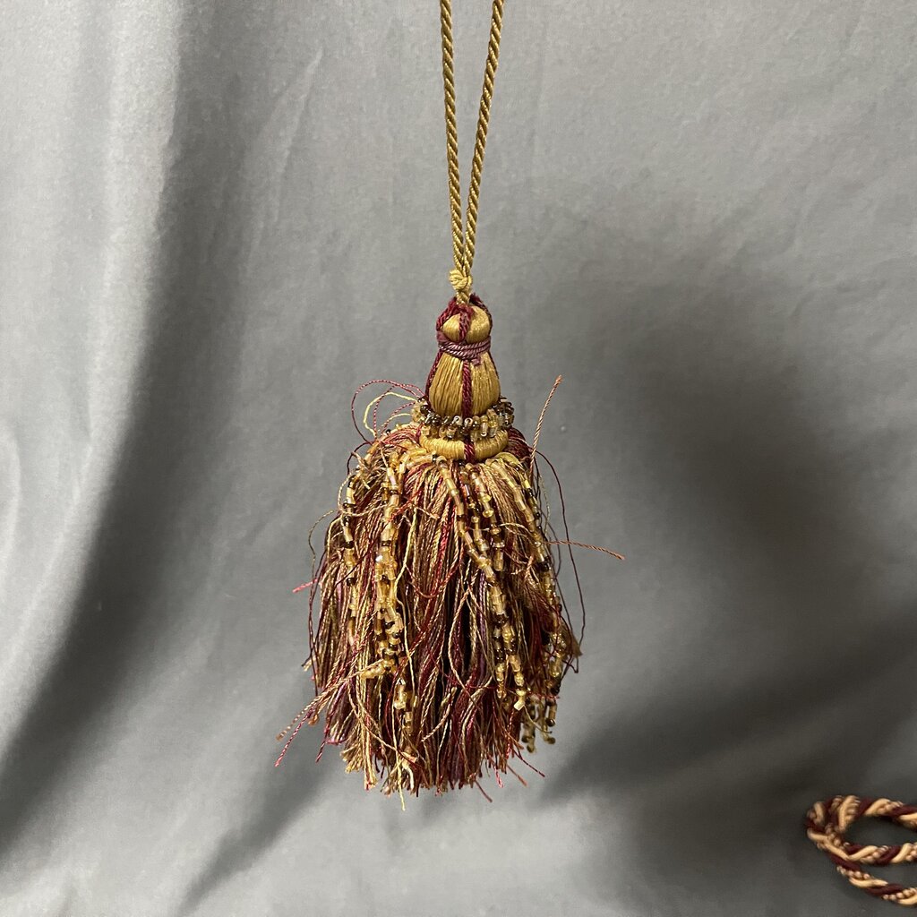 Maroon Beaded Tassel