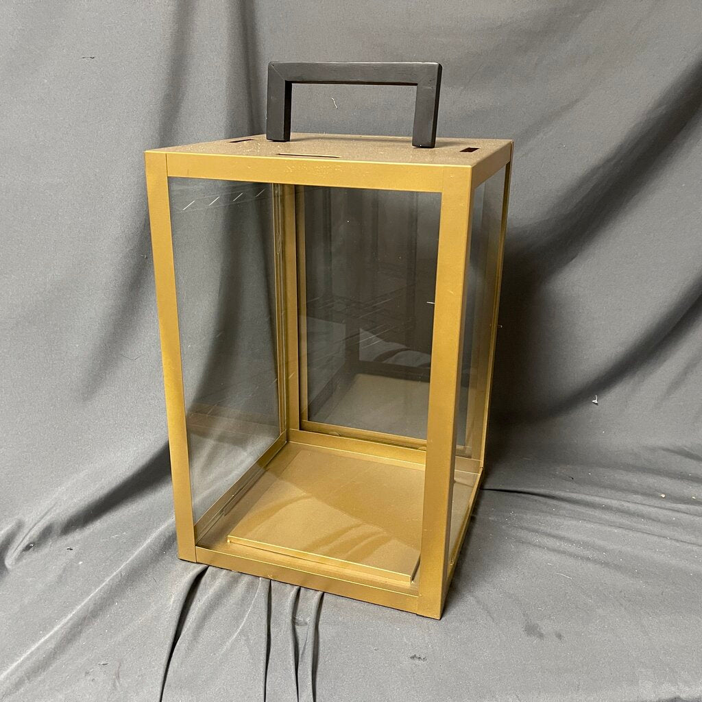 Gold Glass Contemporary Lantern
