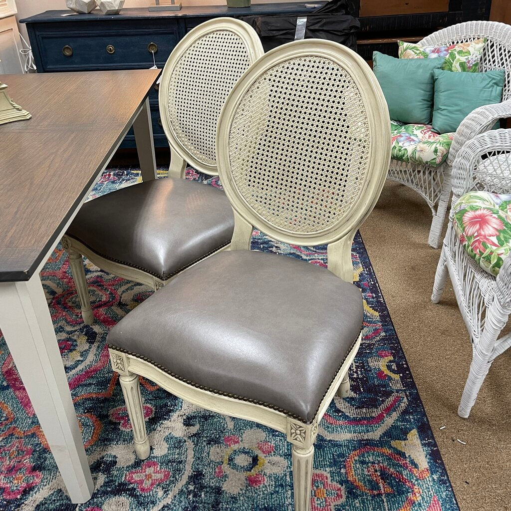 Set/4 Cane Back Dining Chairs