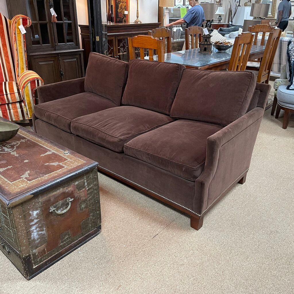 Timberline Velvet Sofa w/Nailhead Detail