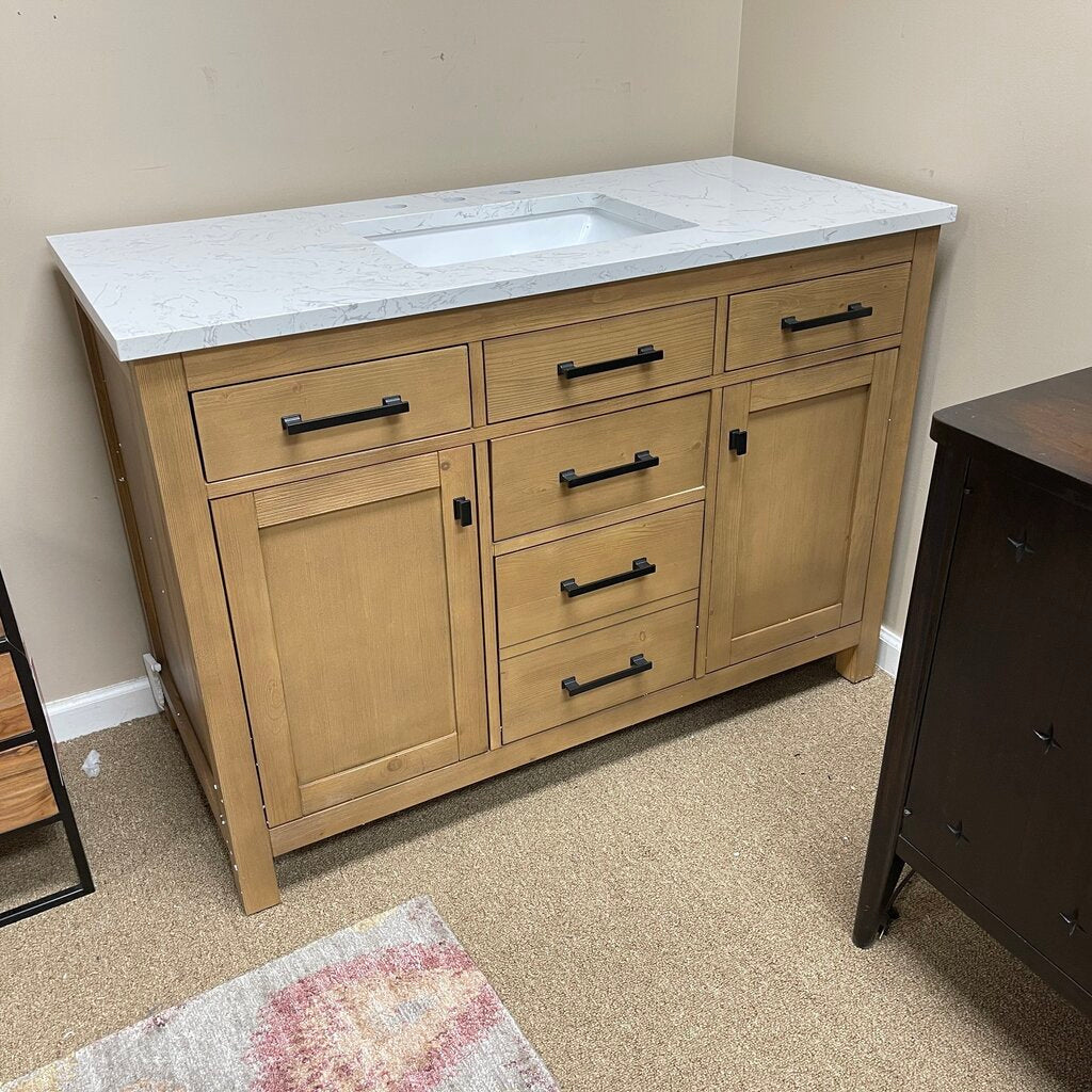 *NEW* Jasper Bath Vanity w/Carrara White Stone Top