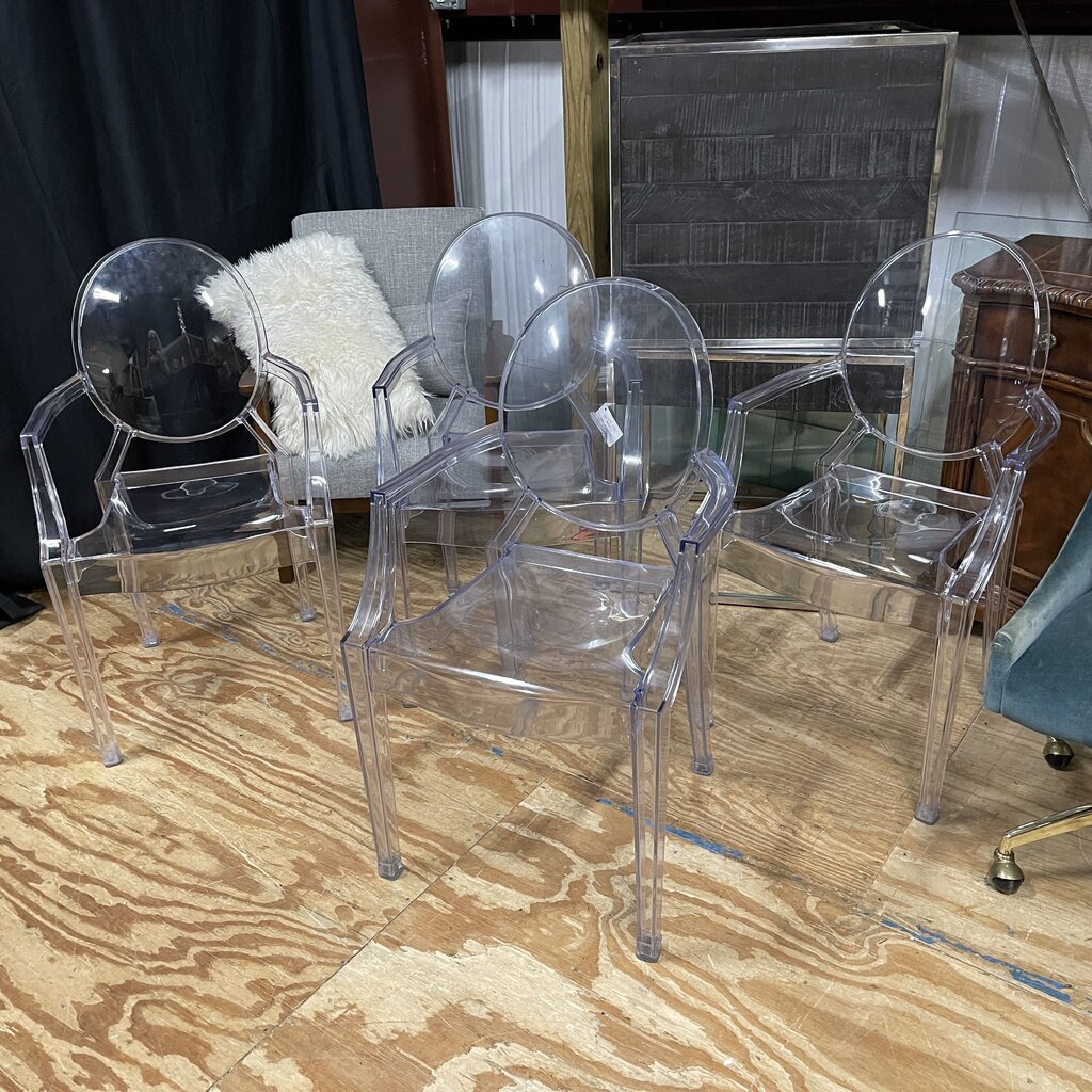 Set/4 Stackable Ghost Armchairs