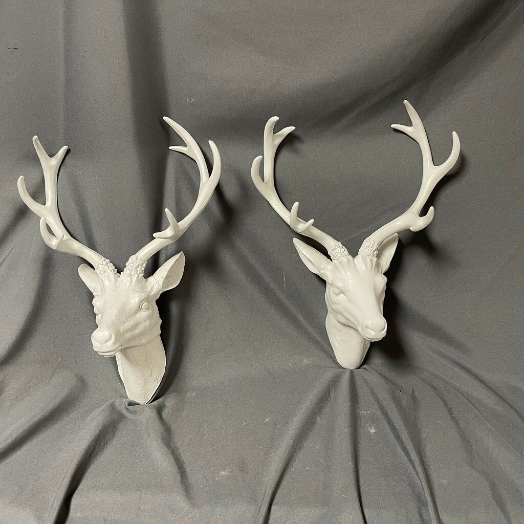 Pair Decorative Deer Heads