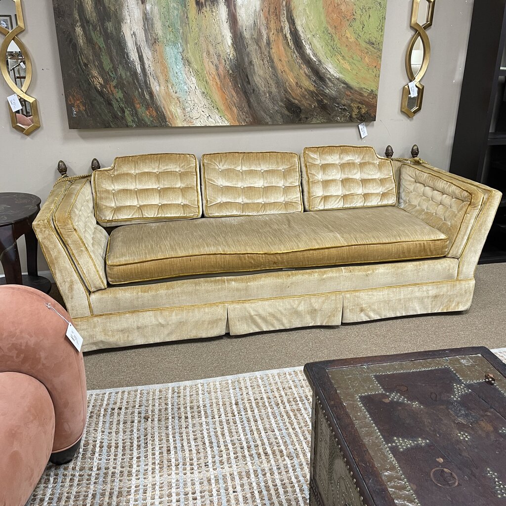 Mid Century Tufted Velvet Sofa