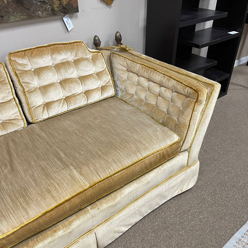 Mid Century Tufted Velvet Sofa