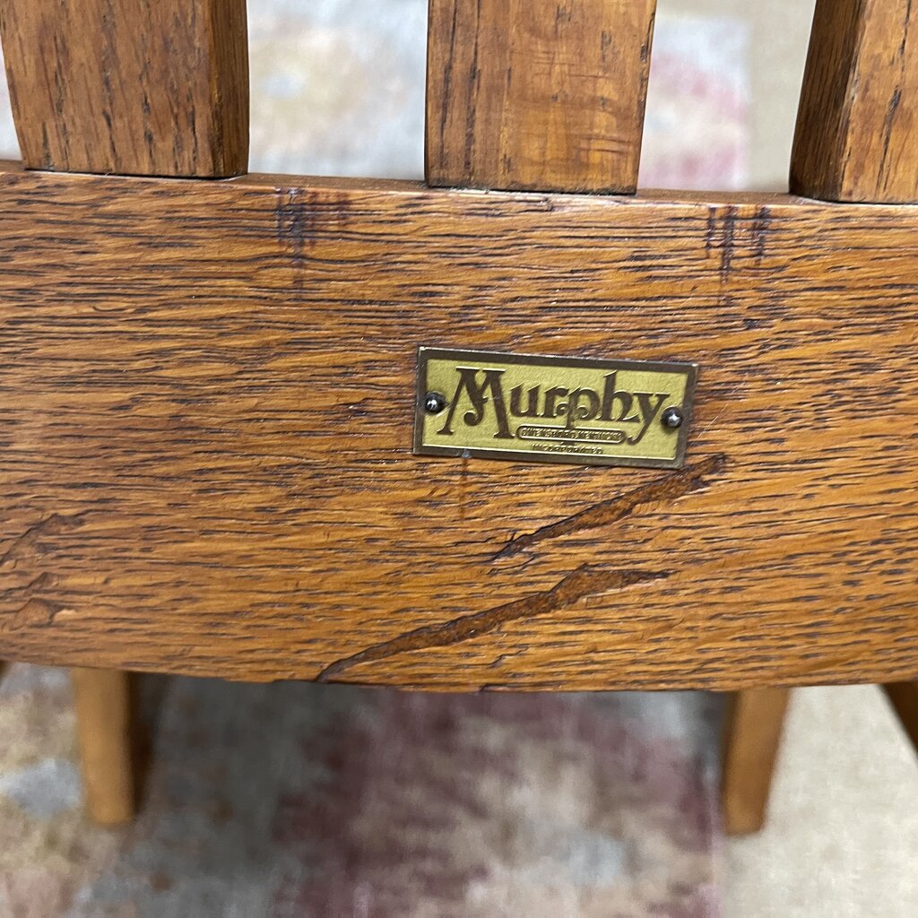 Vintage Oak Banker's Chair