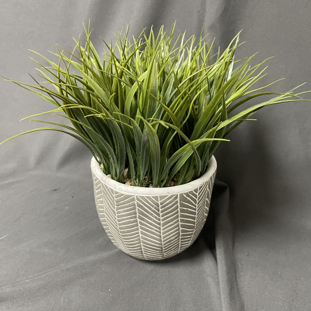 Faux Greenery in Planter