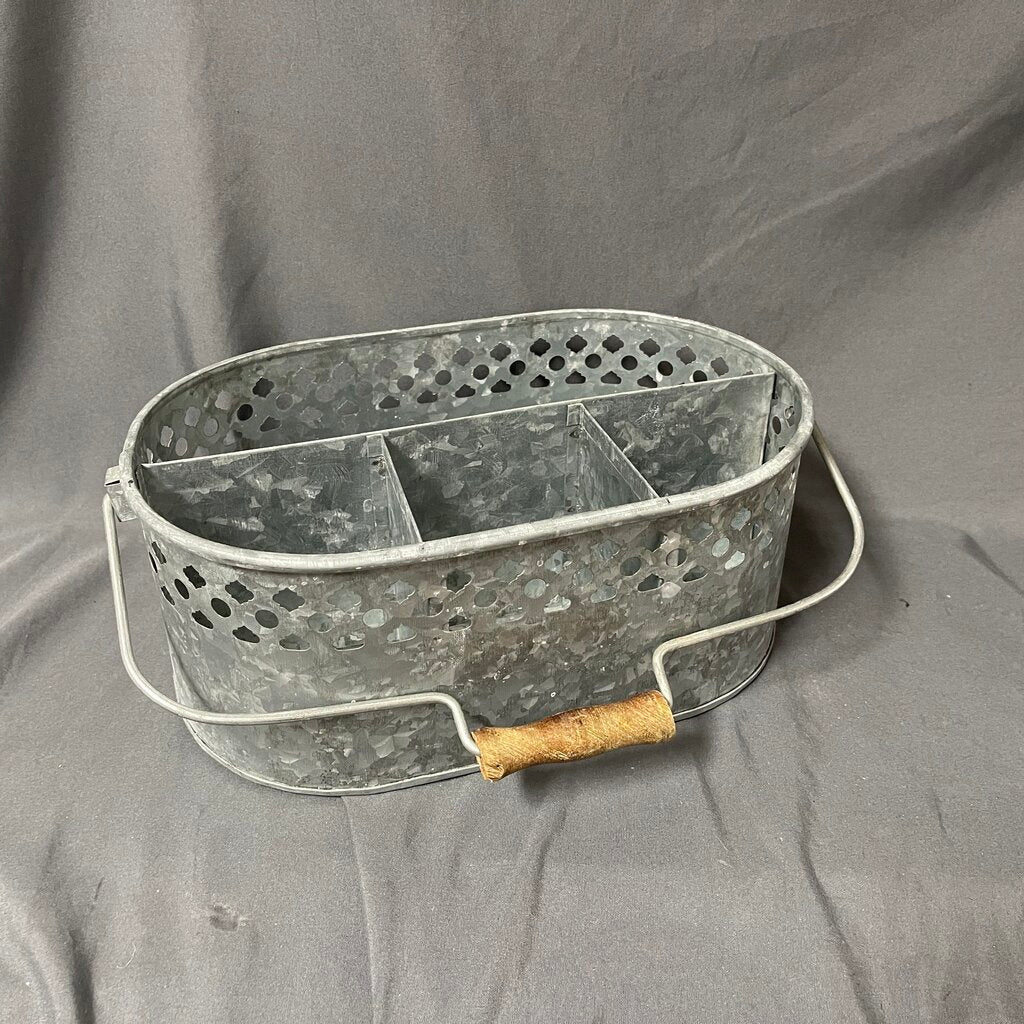 Galvanized Utensil Caddy